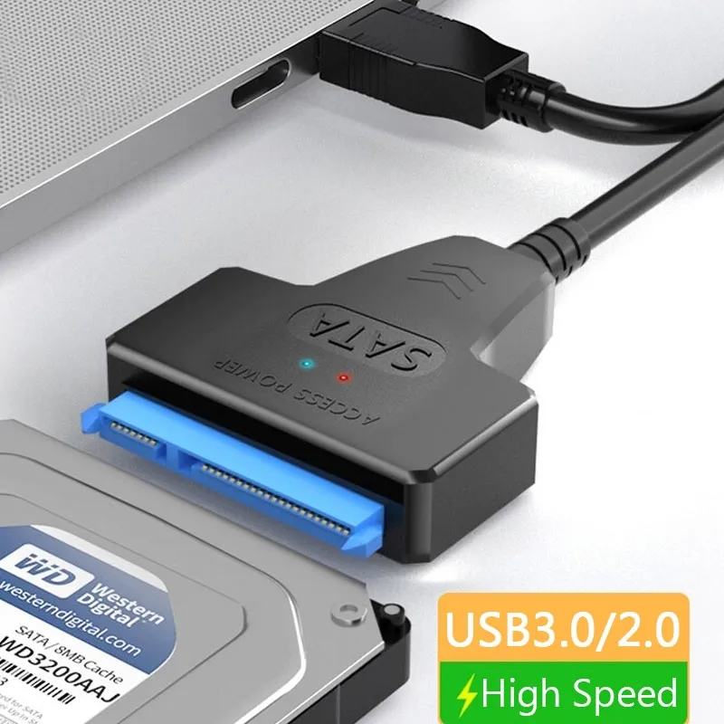 Sata3 zu USB 3.0 / USB 2.0 Kabel bis zu 6 Gbit/s, 2.5 Zoll zB für externe Festplatte / SSD Festplatte